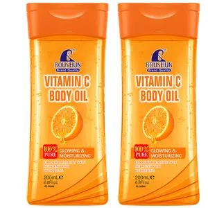2PCS 200ML VITAMIN C Body OIL Duo Essential oil Nourishing Oil moisturizing emollient oil for men and women body oil moisturizing body oil hydrating care all seasons travel portable for Body, Face, Hand, Lip, Eye,travel