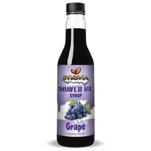 Syruvia Snow Cone Syrup 12.7oz - Grape Syrup For Shaved Ice, Snow Cones, Slushies, Italian Soda, Popsicles. Kosher, Dairy-Free Beverage Sweet Dessert