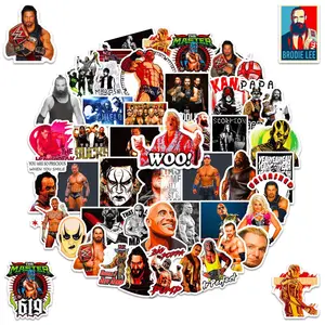 50pcs Wrestling Sticker Graffiti Series Stickers Car Decorative Sticker Decals Stickers, Suitable for Faith Based Designs Such As Scrapbooks, Diaries, Laptops, Water Bottles, Cars, Etc., As Gifts with Positive Information Cool Car Decoration