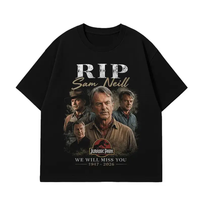 RIP Sam Ne-ill T-Shirt, 90s Bootleg Memorial Graphic Tee, Vintage Actor Tribute Top, 1947-2026 Rest In Peace Keepsake, Cinema Legend Shirt