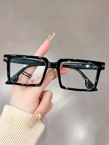 Unisex Square Flat Mirror Glasses Frame, Stylish Square Frames, Fashionable Street Style Eyewear, Stylish Trendy Eyewear, Versatile Men and Women Eyeglasses, Perfect Prop for Photoshoots