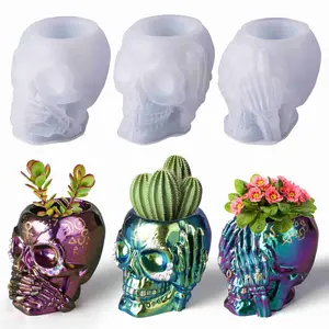 3 Count Skull Silicone Molds, Halloween Home Decoration and Gifts, Hear-no, Speak-no, See-no, for Resin Crafts, Resin Casting, DIY Craft, Home Decor - LET'S RESIN