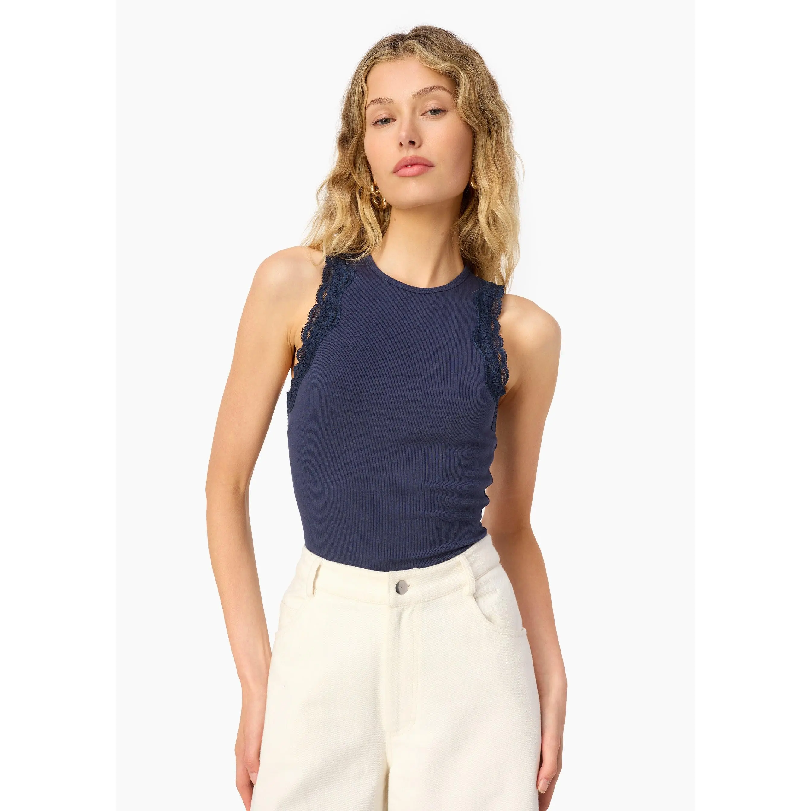 Rian Rib Knit Tank Harbor