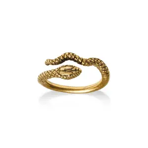 Egyptian Snake Ring - Antique Gold Finish