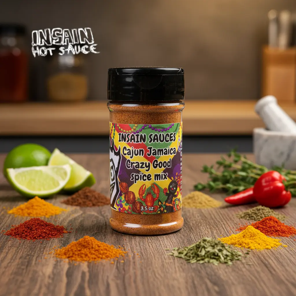 Cajun Jamaican Spice Blend - INSAIN Spice Mix Fusion Mild (3.5 oz)