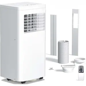 Portable Air Conditioner 8,000 BTU for Rooms up to 450 Sq. Ft, 4 Modes Portable AC Unit with Cooling, Dehumidifier, Fan & Sleep, Remote Control, 24H Timer & Window Kit for Bedroom