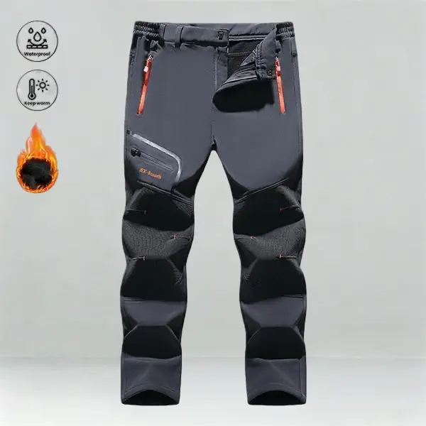 Men’s Waterproof Insulated Softshell Pants for Cold Weather Hiking Winter Snow Skiing with Zippered Pockets Climbing Thermal Jogger Trousers Sports Jogging Wear Workout Casual Baggy pants for men cargo pants for men