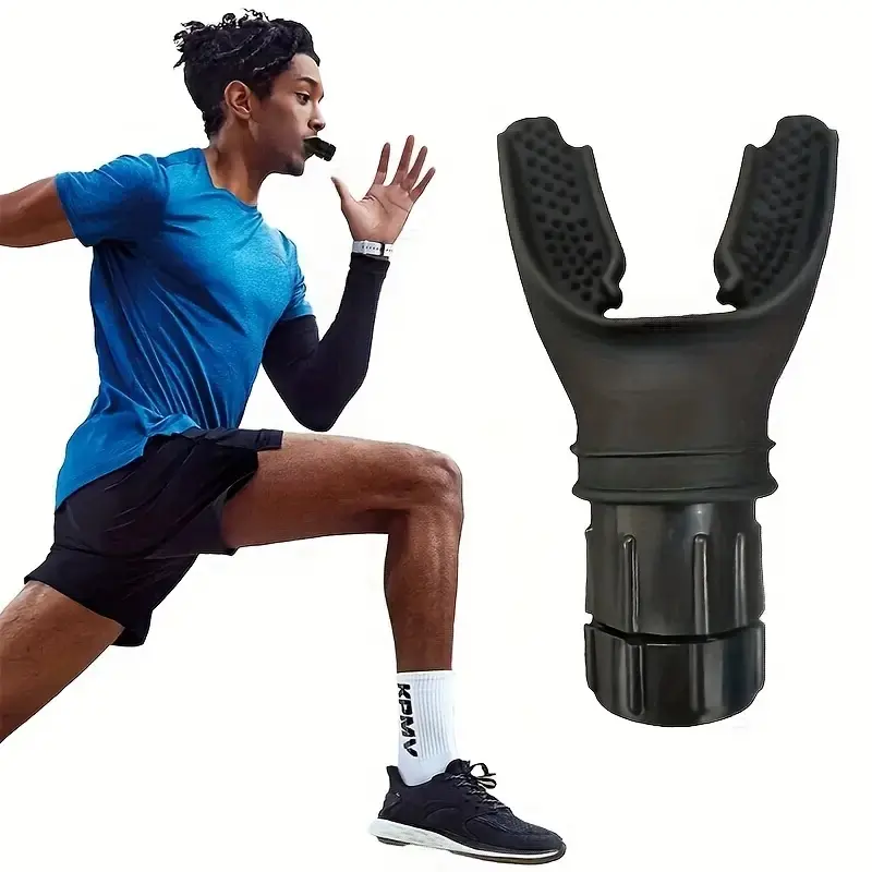 Adjustable Resistance Breathing Trainer, Portable Fitness Device with Silicone Mouthpiece, Enhances Lung Capacity & Sleep Quality, Home Training Equipment, Exercise Equipment, Training Aids, Training Tool