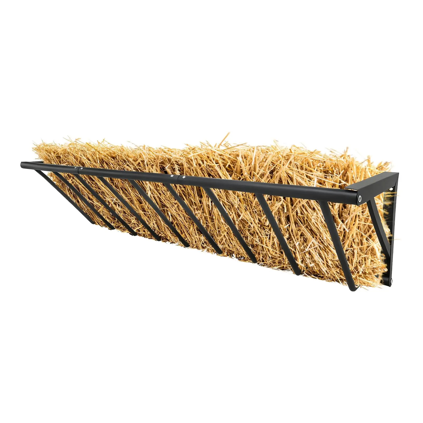 Garvee Heavy-Duty Carbon Steel Hay Feeder Rack with Wall-Mounted Multi-Sided Design for Healthy Livestock Feeding, Durable for Indoor & Outdoor Use, Easy Installation Farm Tool
