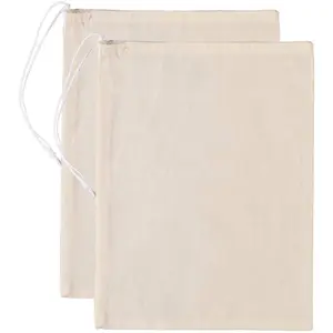2x Cotton Nut Milk Bag Reusable Food Strainer Brew Coffee Juice Cheese Cloth Kitchen Utensils