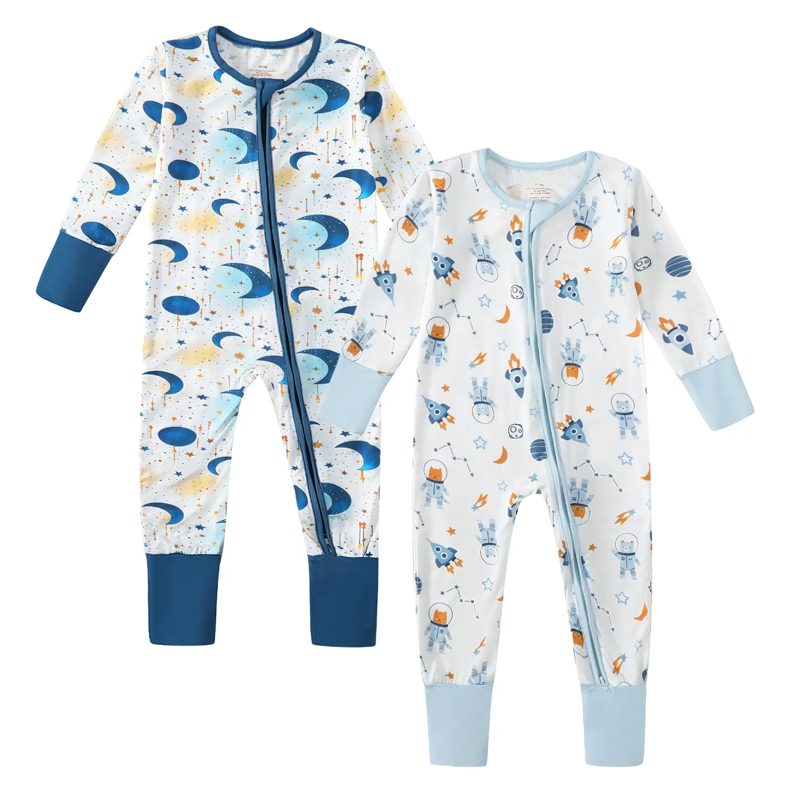 2-Pack Bamboo Baby Pajamas Baby Romper Baby Onesies Cozy baby boy clothes