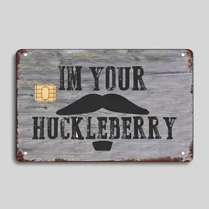 I'M YOUR HUCK LEBERRY' Tombstone Cowboy Card Skin, Classic Western Movie Credit Card Cover, Retro Film Inspired Card Sticker, Wyatt Earp Doc Holliday Theme, Gift for Brother Men
