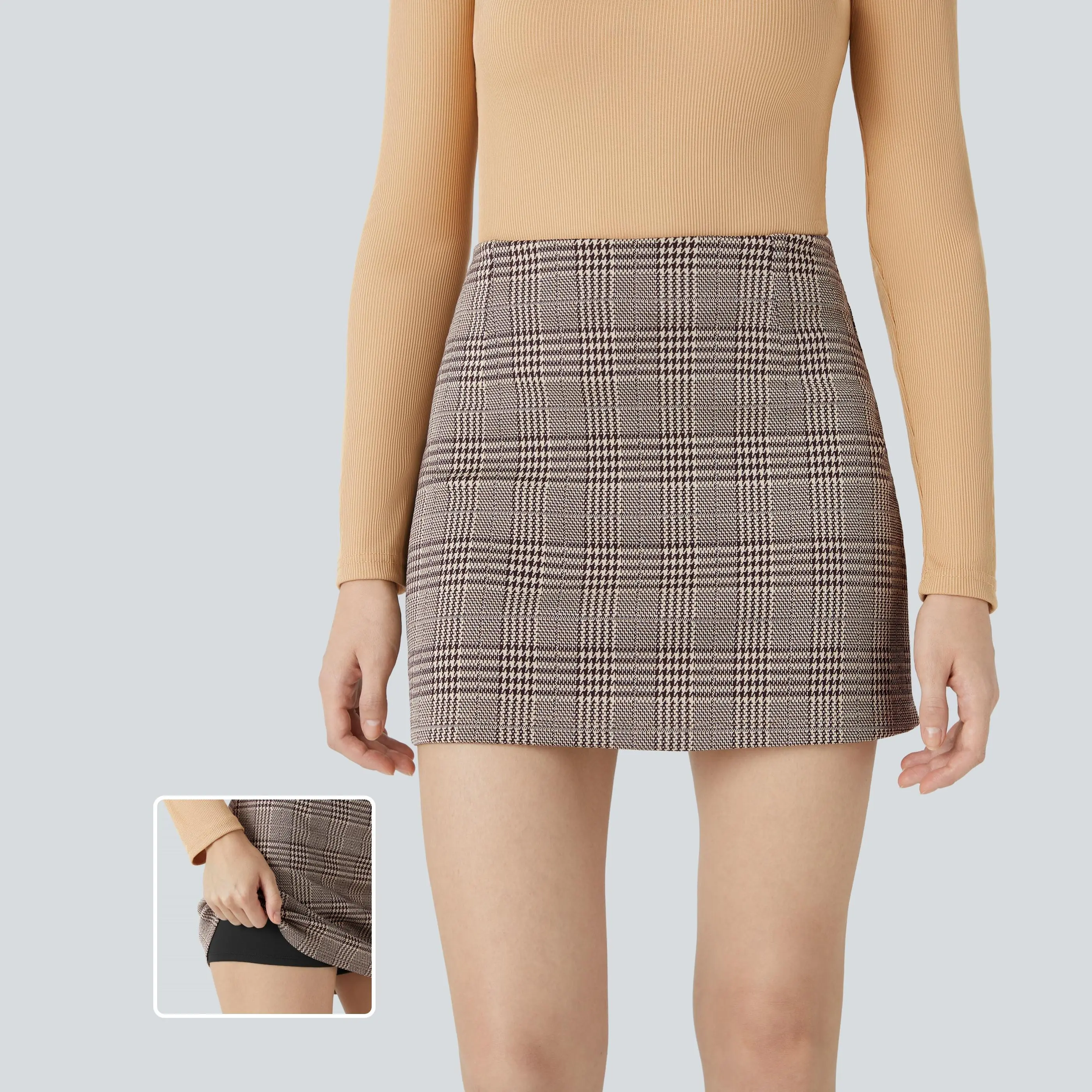 Brown Houndstooth Plaid