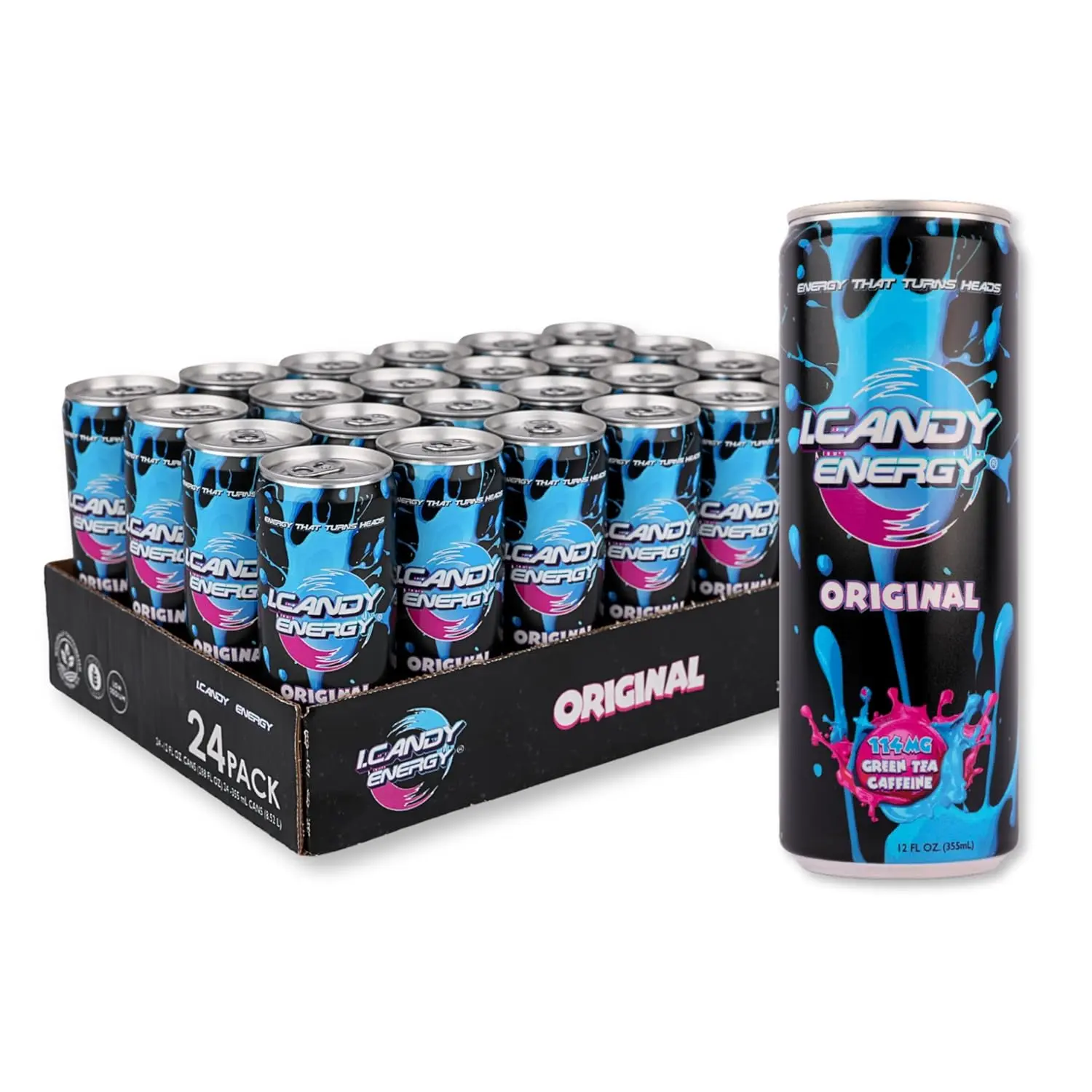 I.CANDY Original Energy Drink, 24 Pack, 12 fl oz Cans