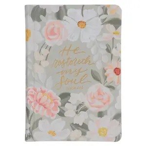 Compact Gray Floral KJV Bible