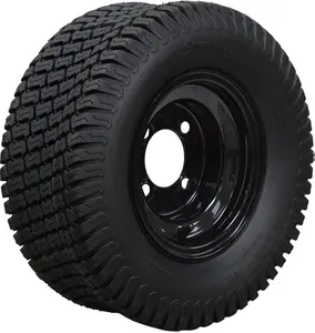 8" Black Steel Golf Cart Wheels and 18x8.50-8" Turf/Street Golf Cart Tires - Set of 4