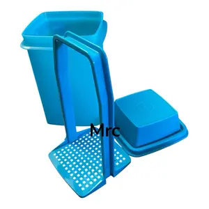 Mrc Blue Deli Container 1L Classic Cylindrical Shape Leak-Proof Ideal for Serving Food