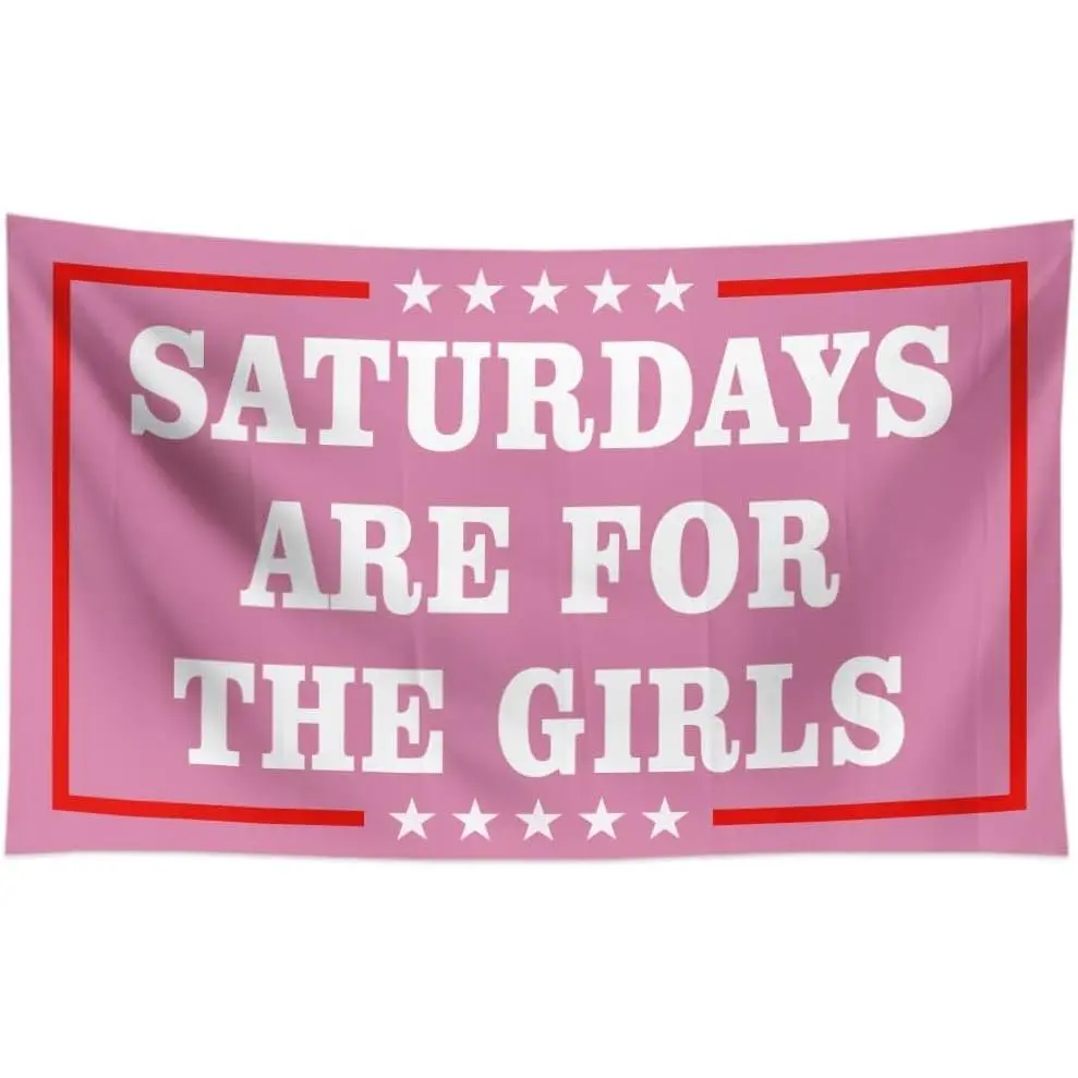 "Saturdays Are For The Girls Tapestry, 60x40in Durable Polyester, Vivid Color Indoor Home Decor Flag Banner for College Dorm, Man Cave Bedrooms", Indoors, Ornate Wall Tapestry