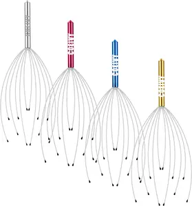 4 Pack Head Massager, Scalp Massager Relax Scratcher, Head Scratcher for Head Massage Hair Stimulation and Body Stress Relief Scalpmassager