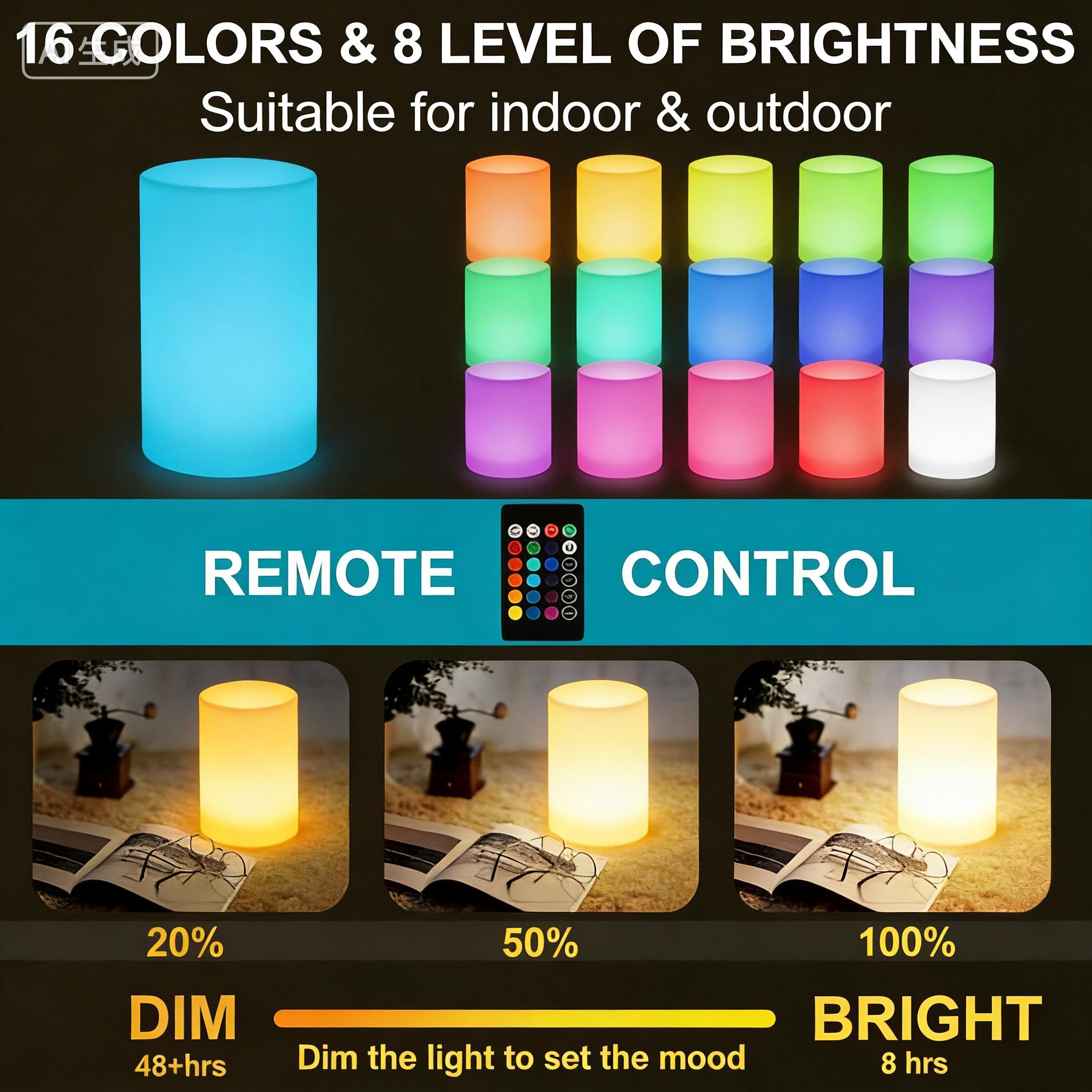 LED Cube Light, Remote Control, Dimmable, Color-changing, Rechargeable