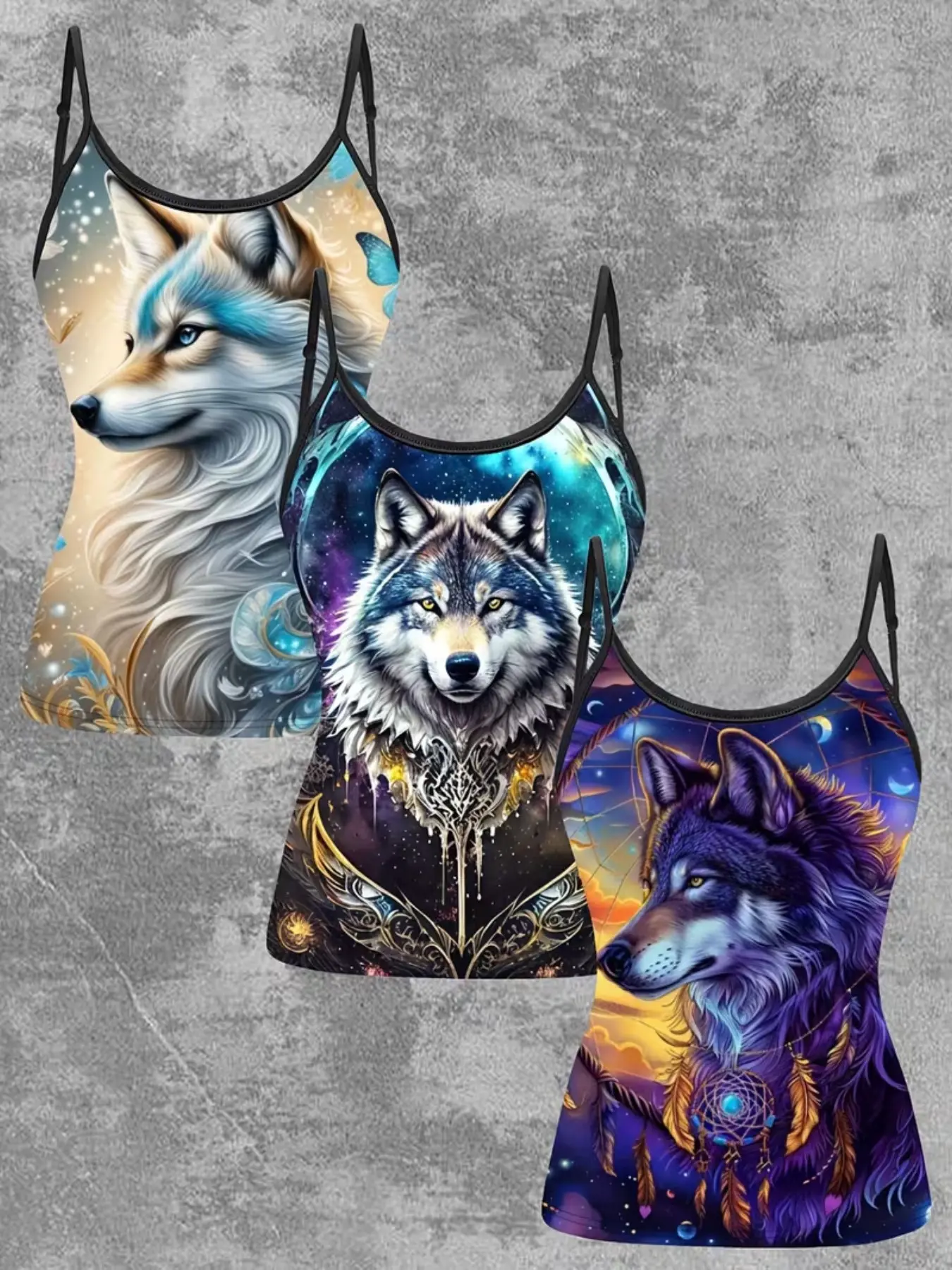 wolf tank top - TikTok Shop