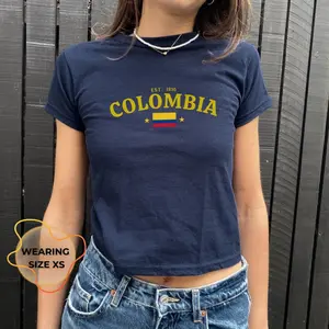 Colombia y2k Baby Tee Y2K Trendy Streetwear