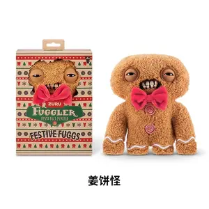 Christmas Fuggler 9" Festive Gingerbread Monster Toy 2025, Best Holiday Gift for Kids & Collectors,Gingerbread Monster