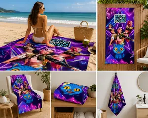 [Sale] Glitter Pop Inspired Beach Towel  Soft Microfiber Quick-Dry Towel for Beach, Pool, Travel & Summer Fun