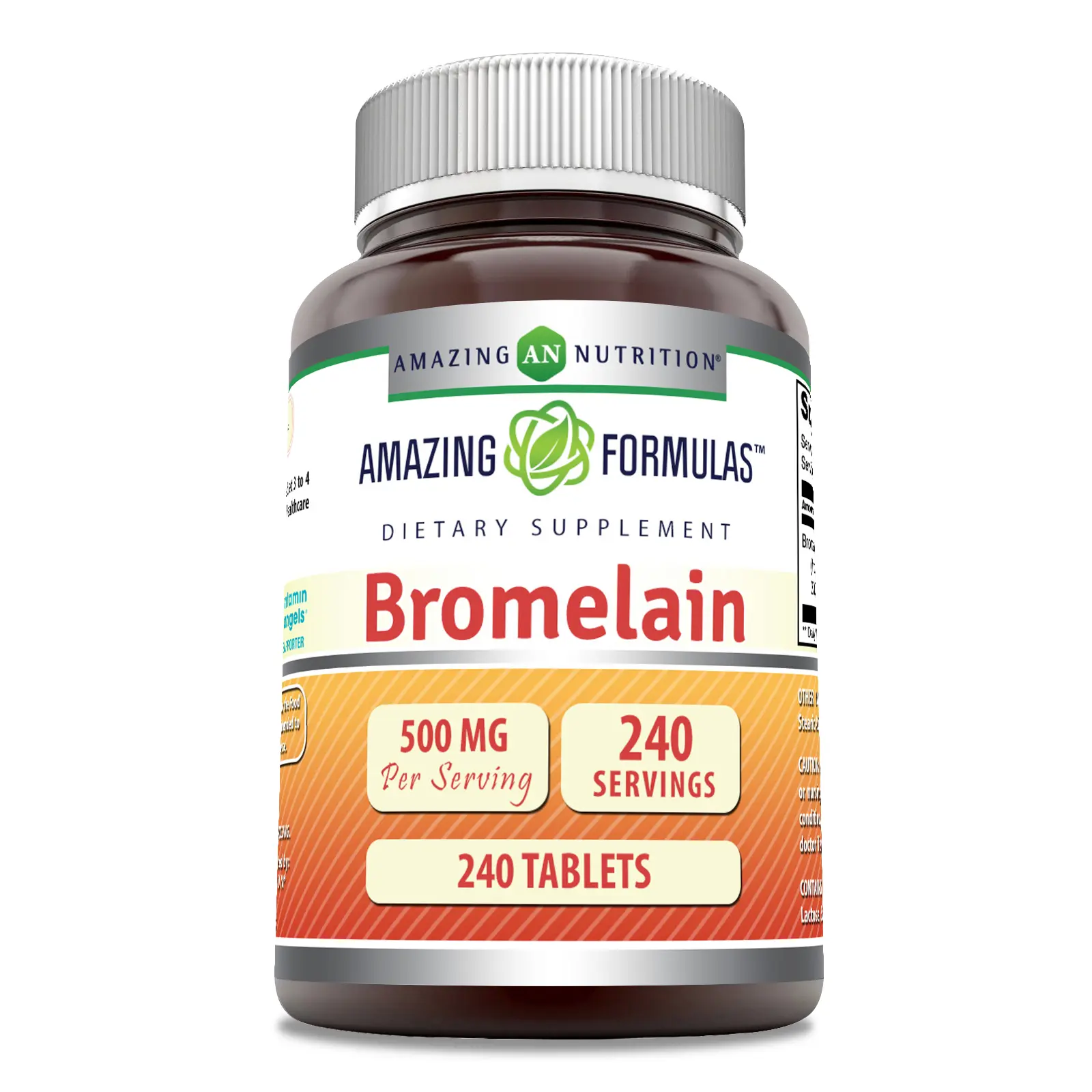 Amazing Formulas Bromelain 500 Mg 240 Tablets Supplement | Non-GMO | Gluten Free | Made in USA