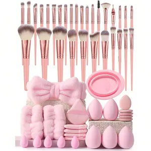 54 Piece Makeup Brush Set, Soft Bristle Powder Brush Blush Eyeshadow Sponge, All-In-One Beauty Tool Kit, Essential Cosmetic Brushes, Cosmetics Makeup Tools, Makeup Brushes Kits