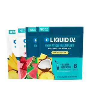 Liquid I.V. Hydration Multiplier - TikTok Exclusive Summer Bundle - Hydration Powder Packets | Electrolyte Powder Drink Mix | Convenient Single-Serving Sticks | 8 Vitamins & Nutrients | 4 Pack (60 Servings)​