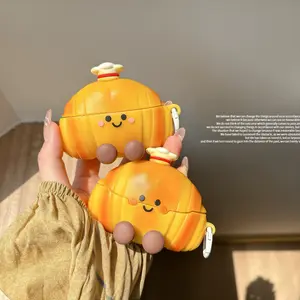 For Beats Studio Buds/Buds+ Case Croissant Shape Earphone Protective Case Designed For Boys and girls With White Hook