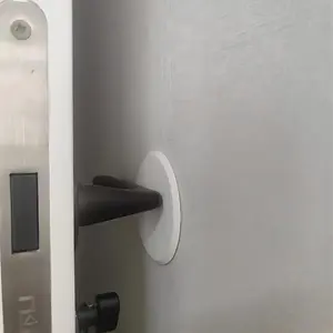 1pc Door Stopper Pad For Wall, Self Adhesive Silicone Bumper Pad For Wall, Door Knob Stopper Protector For Wall, Silencer For Door Handle Bumper, Soft