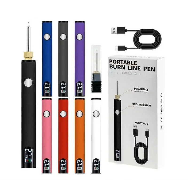 Cordless Hot Wire Soldering Pen - Pocket-Size Tool with Pen-Style Grip for Easy Handling, USB Charging, Digital Display, 3 Adjustable Speed Voltage, Precise Temperature Control, Solder-Cut Function, for DIY Crafts, Electronic Repair