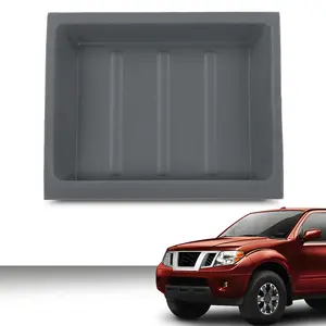 CROSSDESIGN Upper Dash Bezel Storage Box Fit For 05-17 Nissan Frontier Pathfinder Gray