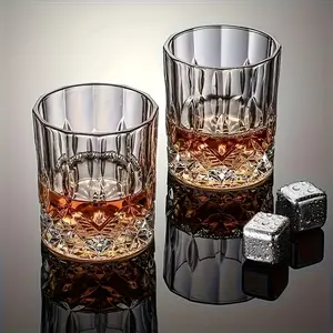 2pcs/4pcs/6pcs 250ml/320m crystal glass, Drinkware, scotch whisky glass, cocktail glass, brandy glass and rum glass are suitable for family dinners, parties, bars, restaurants and hotels. This whisky glass is an ideal choice for high-quality life.