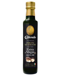 Caliendo Premium Porcini Mushroom Infused Extra Virgin Olive Oil, Authentic Italian - 8.5 Fl Oz Bottle