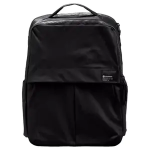 Lululemon Everyday 23L Zippered Nylon Backpack for Men and Women in Black