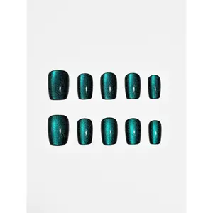 Aura Nails Viridian Spell Squoval Press-On Nails - 10 Pc Set