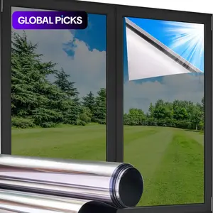 One-Way Privacy Window Film, Reflective Insulation Mirror Surface, Static Adhesive, UV Protection, Daytime Indoor Privacy, Silver Color, Window Privacy Films #GLOBAL PICKS