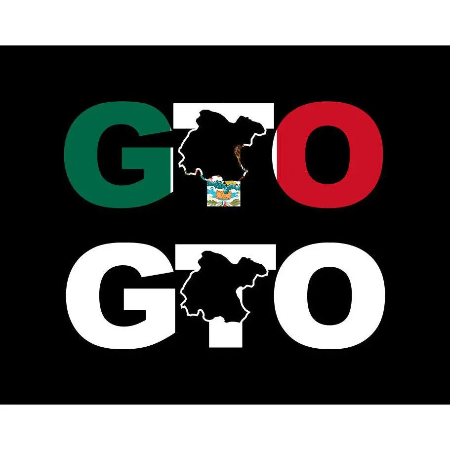 GTO letters Decal Car Window Laptop Map Vinyl Sticker Estado Guanajuato Mexico