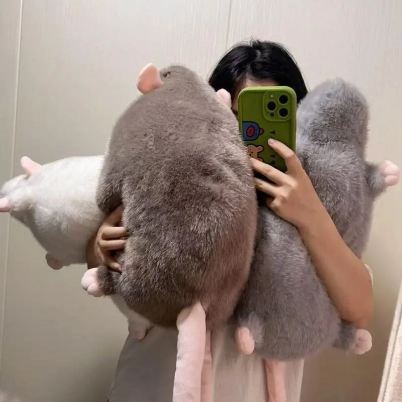 50cm Oversized Cute Flower Branch Mouse Stuffed Plush Doll - Cartoon Soft Unisex Stress Reliever, Quirky Pretend Play Gift for Kids (Toys & Hobbies Classic Novelty Item), Soft Huggable, Gifts