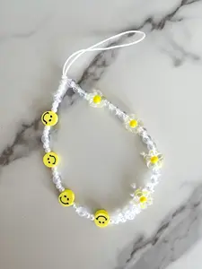 stop and smize the flowers phone charm strap