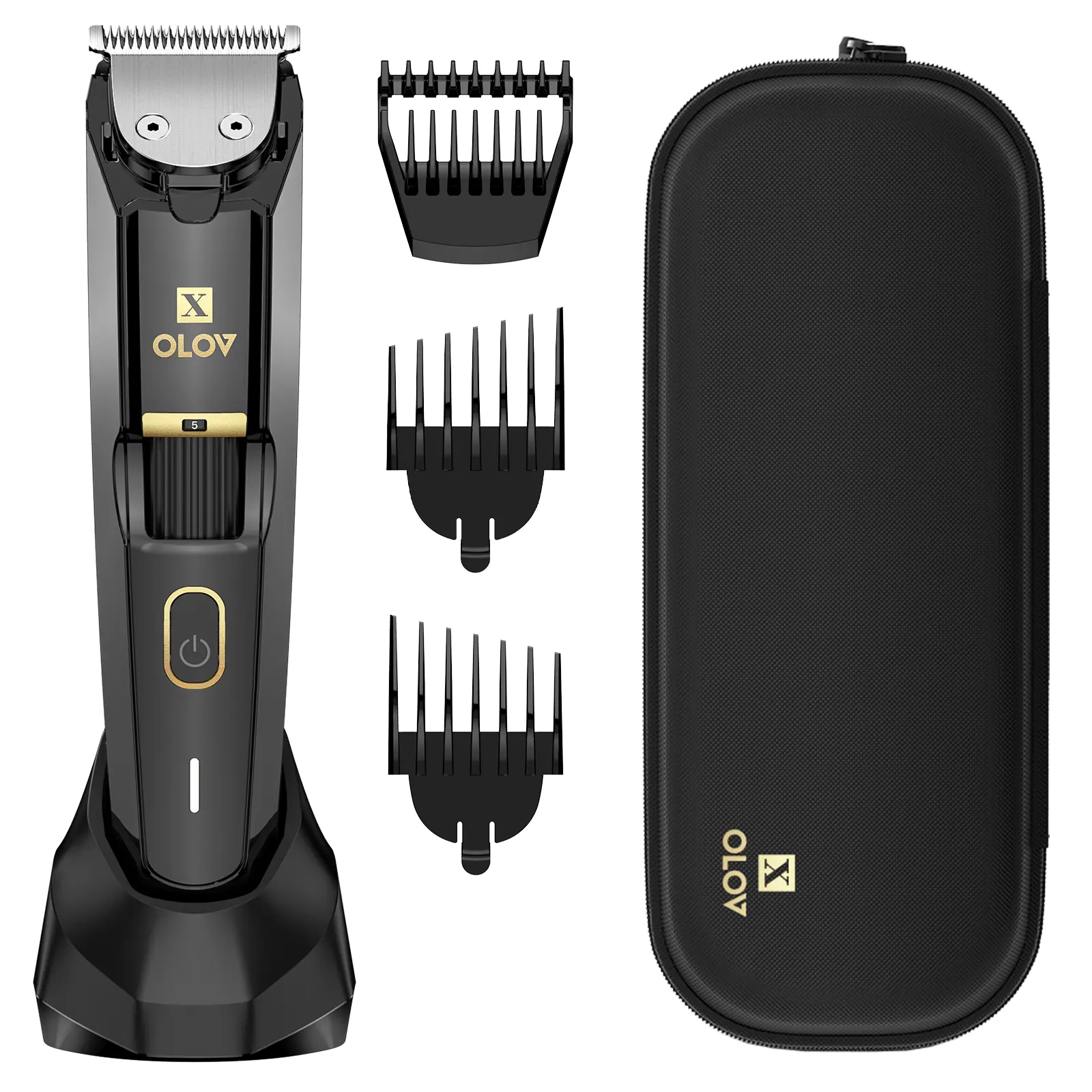 OLOV The Beard Hedger Precision Beard Trimmer, Cordless Wet & Dry Hair Clippers for Men, 20-Length Adjustable Wheel with Titanium-Coated T-Blade for Single Stroke Grooming, USB-C Rechargeable, High Quality Trimmer, Face, Beard Style
