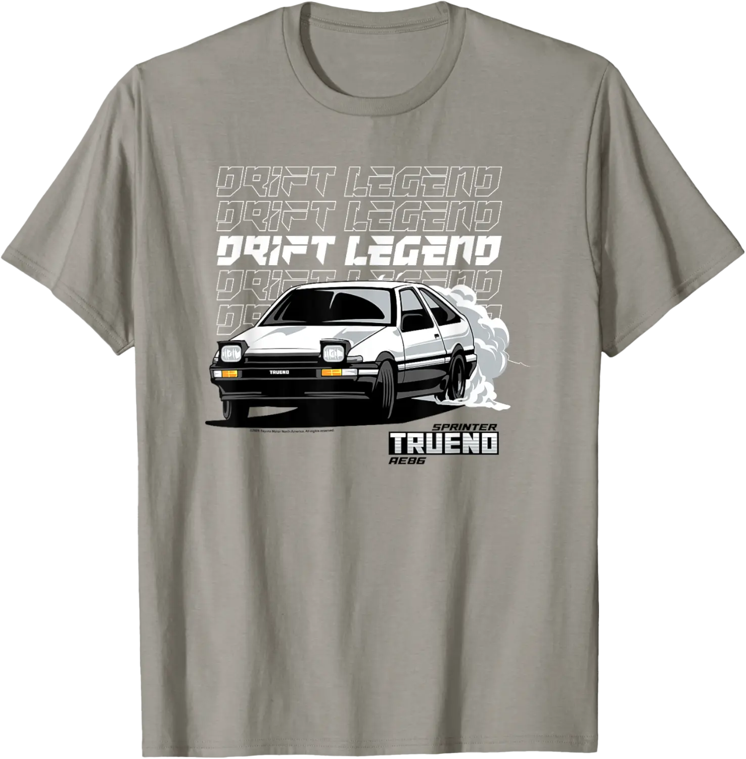 Toyota Iconic Sprinter Trueno Drift Legend Big Chest Logo T-Shirt - Williamze Shop 25B0F71TBLQW