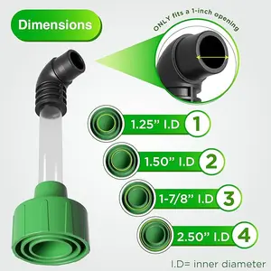 AC Drain Line Cleaner Adapter Evacuates & Unclog AC Drain Line - HVAC to PVC AC Drain Line Cleaner Tool - Universal Fit AC Drain Line Unclogger - AC Drain Line Cleaning Tool - Clear Visibility