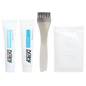 Just for Men Mustache & Beard, Brush-In Color, M-40 Medium-Dark Brown, 1 Multiple Application Kit