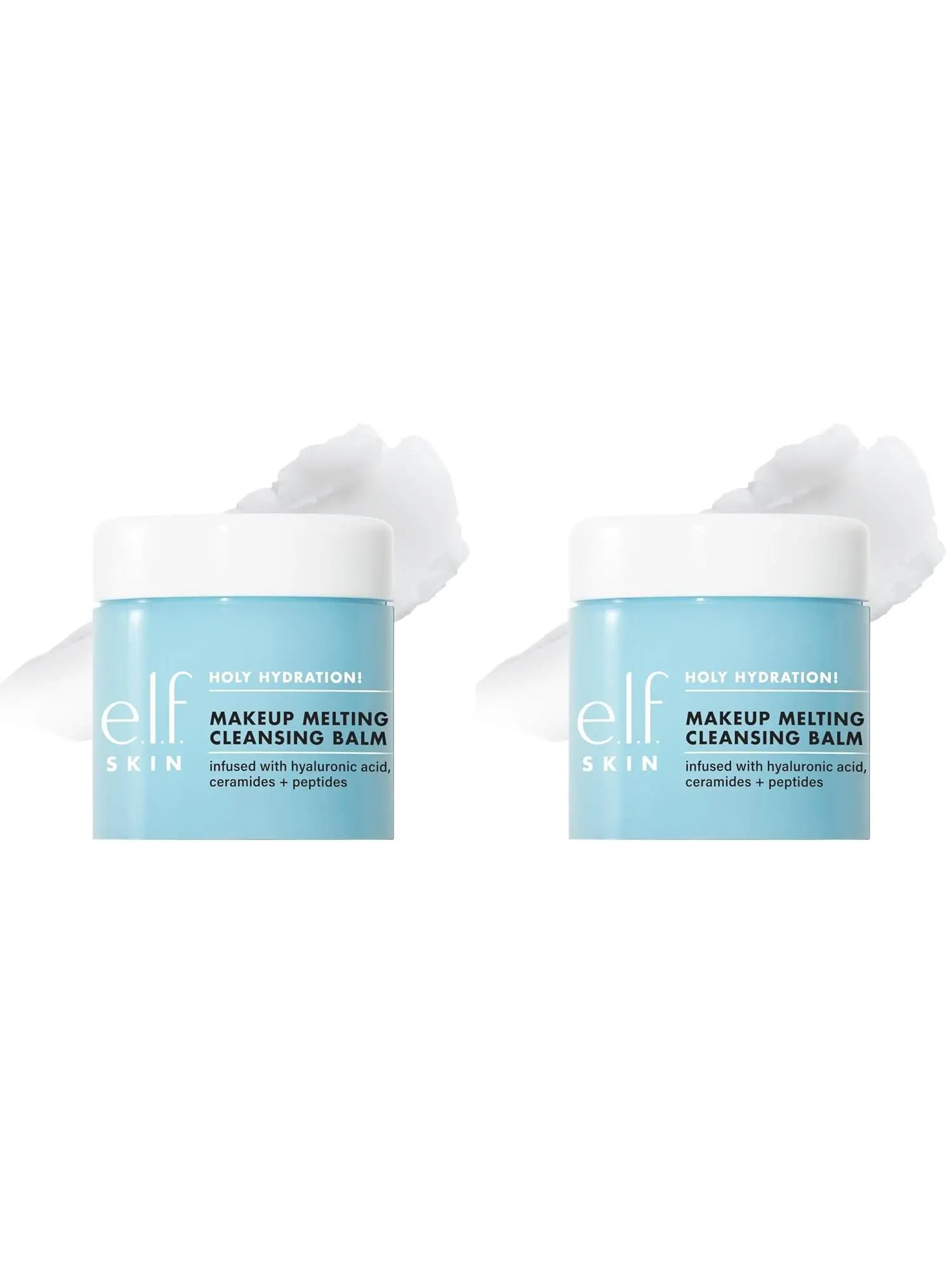 e.l.f., Skin Holy Hydration! Makeup Melting Cleansing Balm, Face Cleanser and Makeup Remover, Infused with Hyaluronic Acid to Hydrate Skin