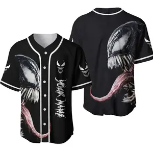 Custom Venommm Baseball Baseball Jersey Shirt, Baseball Jersey Shirt, Outdoor Sports, Sport Shirt, Dynamic And Comfortable