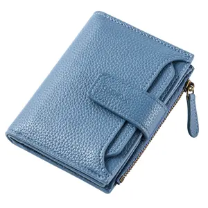 GSOIAX RFID Credit Card Holder, Women's Genuine Leather Coin Pocket Card Holder for Daily and Back to School Use, Perfect for Mother's Day Gift, Girlfriend Gift, Women's Wallet